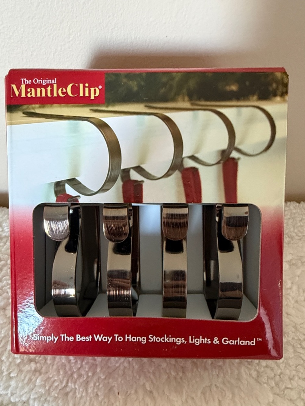 The Original Mantle Clip Holiday Christmas Garland Hooks Oil Rubbed Bronze NEW!